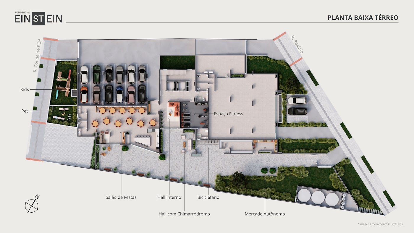 Planta térrea das áreas de uso comum